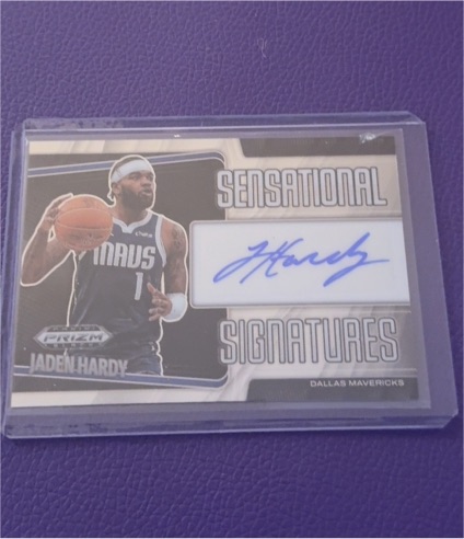 2024-25 Panini Prizm Black #SS-HRY Jaden Hardy Sensational Signatures — front