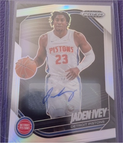 2024-25 Panini Prizm Black #69 Jaden Ivey Silver Prizm Auto — front