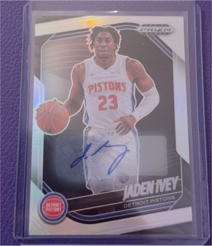 2024-25 Panini Prizm Black #69 Jaden Ivey Silver Prizm Auto — front