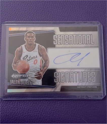 2024-25 Panini Prizm Black #SS-DUR Jalen Duren Sensational Signatures — front