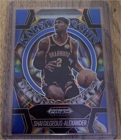 2024-25 Panini Prizm Black #5 Shai Gilgeous-Alexander Kaleidoscopic Blue — front