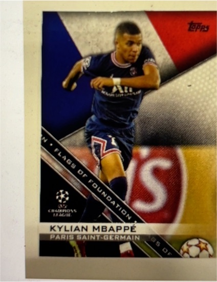 2021-22 Topps UEFA Champions League #FF-07 Kylian Mbappé Flags of Foundation — front