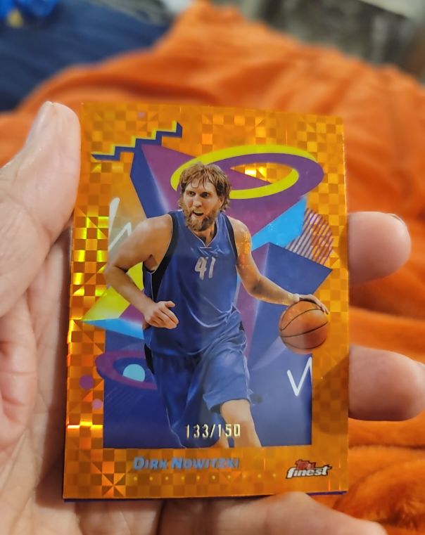 2024 Topps Finest Orange X-Fractor #133 Dirk Nowitzki — front