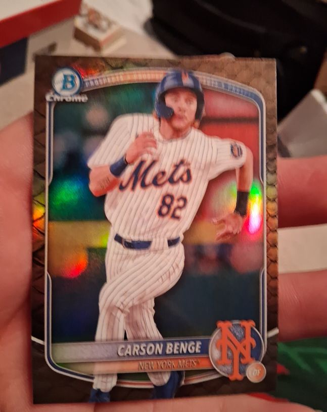 2025 Bowman Chrome Prospects #BCP-108 Carson Benge — front