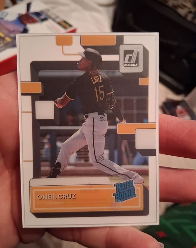 2022 Panini Chronicles Clearly Donruss #52 Oneil Cruz Rated Rookie — front