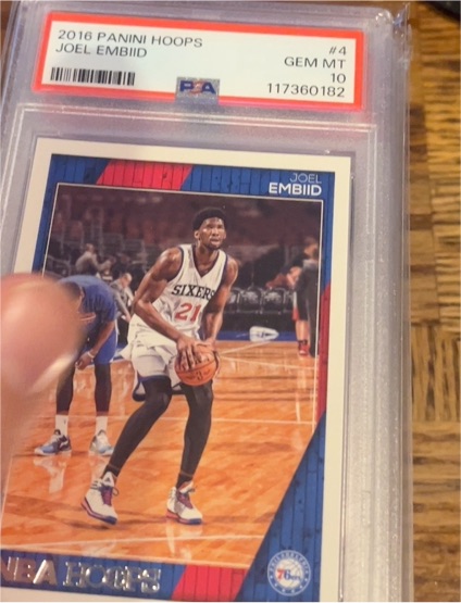 2016 Panini Hoops #4 Joel Embiid — front