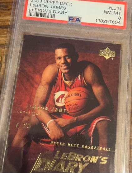 2003 Upper Deck #LJ11 LeBron James LeBron's Diary Rookie Card — front
