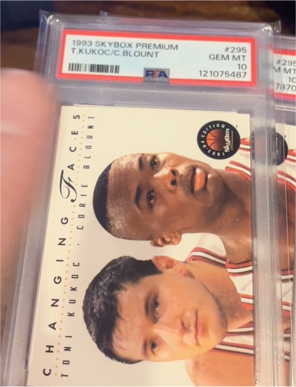 1993 Skybox Premium #295 Toni Kukoc / Corey Blount — front