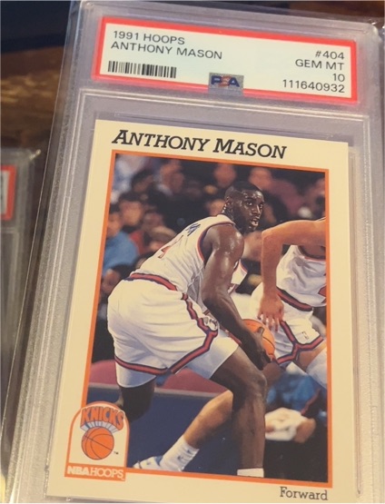 1991 Hoops #404 Anthony Mason — front