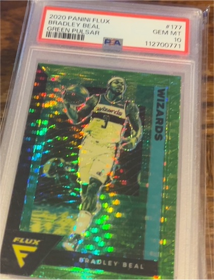 2020 Panini Flux #177 Bradley Beal Green Pulsar — front