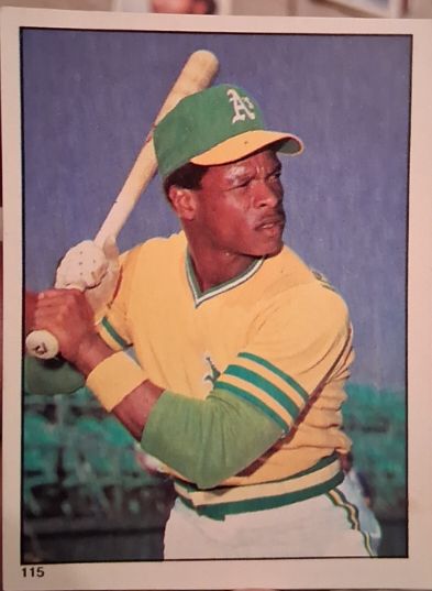 1981 Topps Sticker #115 Rickey Henderson — front