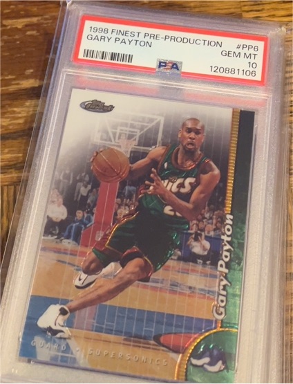 1998 Topps Finest Pre-Production #PP6 Gary Payton — front