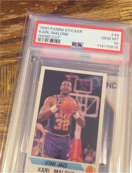 1990 Panini Sticker #49 Karl Malone — front