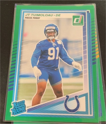 2025 Donruss #398 JT Tuimoloau Rated Rookie — front