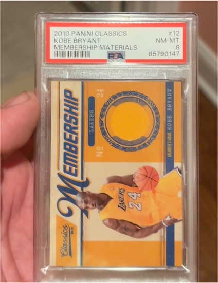 2010 Panini Classics #12 Kobe Bryant Membership Materials — front