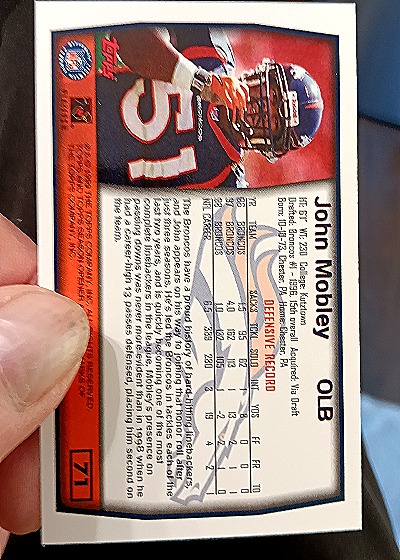 1999 Topps Season Opener #71 John Mobley — back