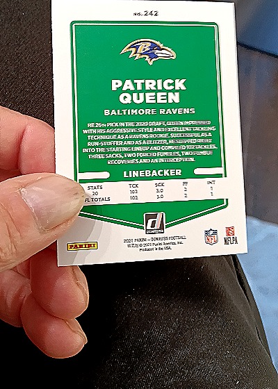 2021 Donruss #242 Patrick Queen — back
