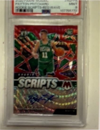 2020 Panini Mosaic Rookie Scripts Red Wave #RS-PTP WAVE Payton Pritchard — front