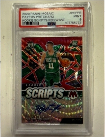 2020 Panini Mosaic Rookie Scripts Red Wave #RS-PP Payton Pritchard — front