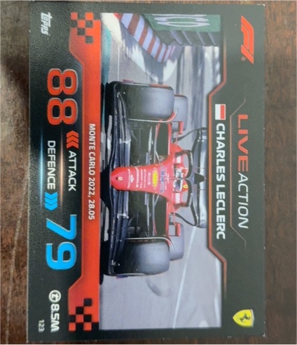 2023 Topps Turbo Attax Live Action #123 Charles Leclerc — front