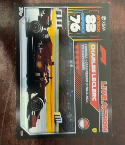2022 Topps F1 Turbo Attax #228 Charles Leclerc — front