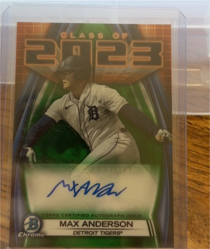 2023 Bowman Chrome Class of 2023 #23A-MA Max Anderson — front