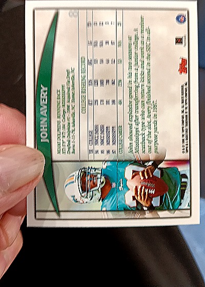 1999 Topps #193 John Avery — back
