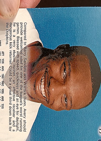 1998 Playoff Absolute Retail #75 John Avery — back