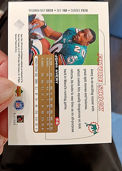 1999 Upper Deck Encore #198 John Avery — back