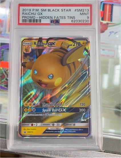 2019 Pokemon TCG Black Star Promo #SM213 Raichu GX — front