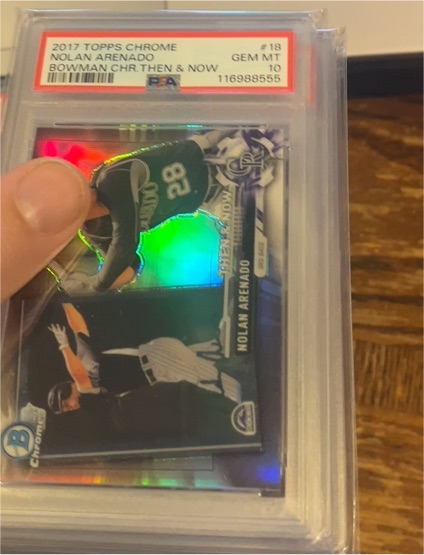 2017 Topps Chrome #18 Nolan Arenado Bowman Chrome Then & Now — front