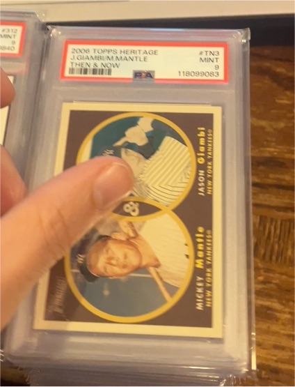 2006 Topps Heritage #TN3 Jason Giambi / Mickey Mantle — front