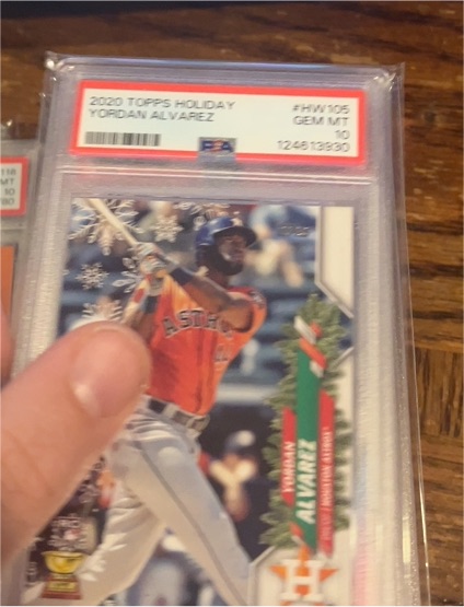2020 Topps Holiday #HW105 Yordan Alvarez — front