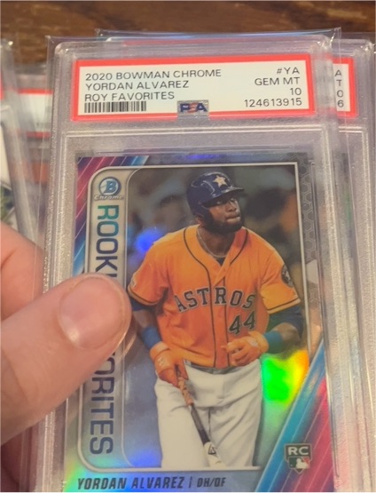2020 Bowman Chrome #ROYF-YA Yordan Alvarez Rookie of the Year Favorites — front