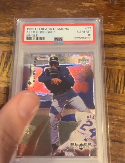 1999 UD Black Diamond #77 Alex Rodriguez — front