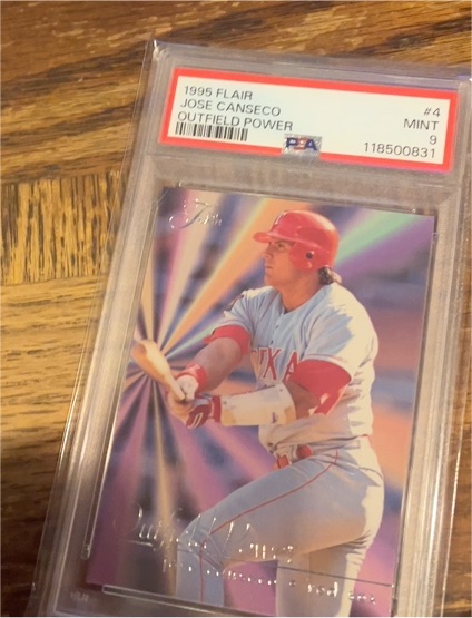 1995 Flair #4 Jose Canseco Outfield Power — front