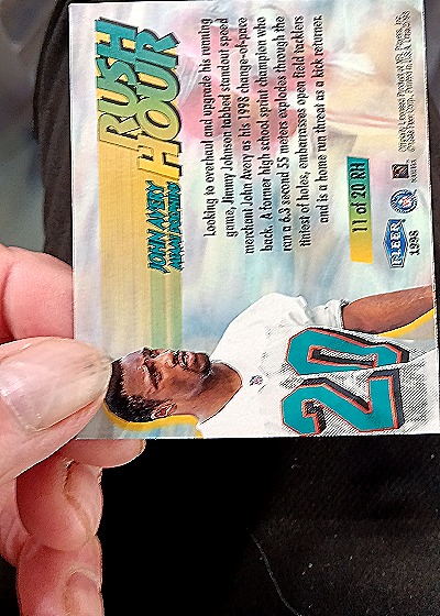1993 Fleer Ultra Rush Hour #11 John Avery — back