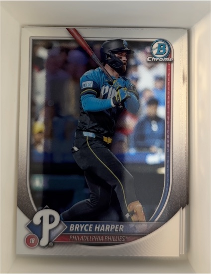 2025 Bowman Chrome #37 Bryce Harper — front