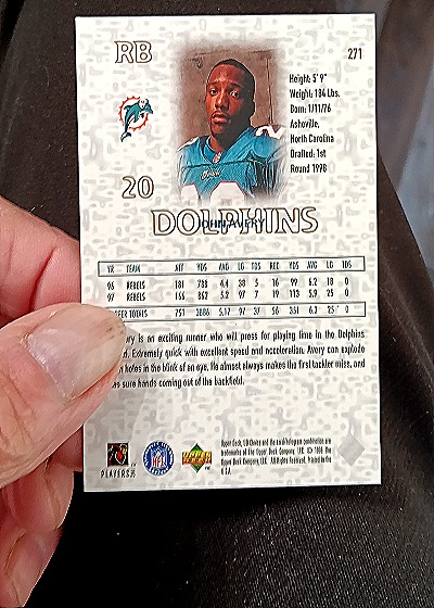 1998 Upper Deck Choice Domination #280 John Avery — back