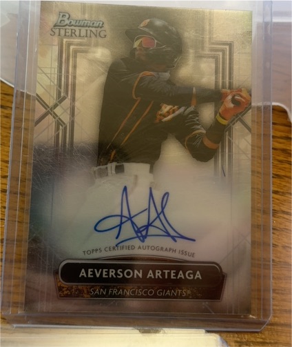 2022 Bowman Sterling Prospect Autographs #PA-AA Aeverson Arteaga — front