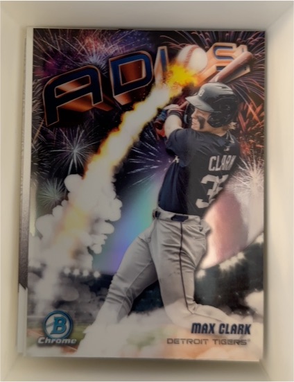 2025 Bowman Chrome #AD-20 Max Clark Adios Detroit Tigers — front