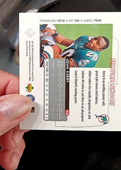 1998 Upper Deck #108 John Avery — back