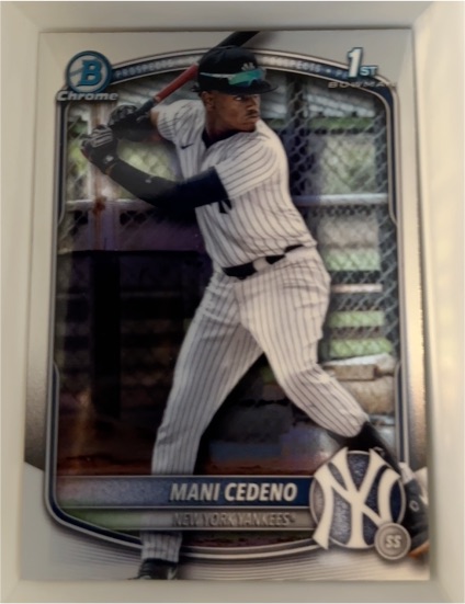 2025 Bowman Chrome #BCP-199 Mani Cedeno — front