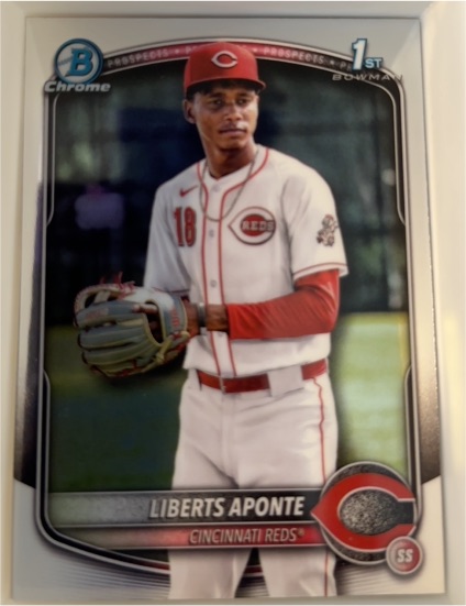 2025 Bowman Chrome #BCP-174 Liberts Aponte — front