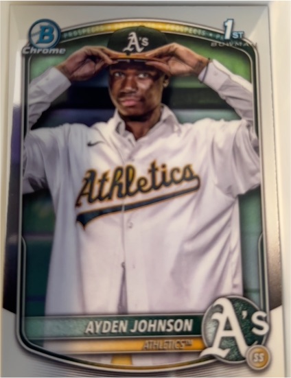 2025 Bowman Chrome #BCP-197 Ayden Johnson — front