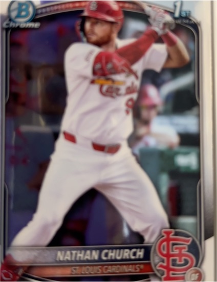 2020 Bowman Chrome #1st Nathan Church — front