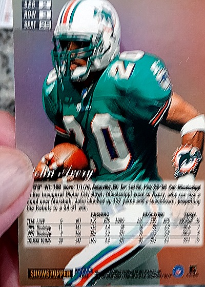 1998 Fleer Flair Showcase #25 John Avery — back