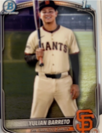 2025 Bowman Chrome #BCP-229 Yulian Barreto — front