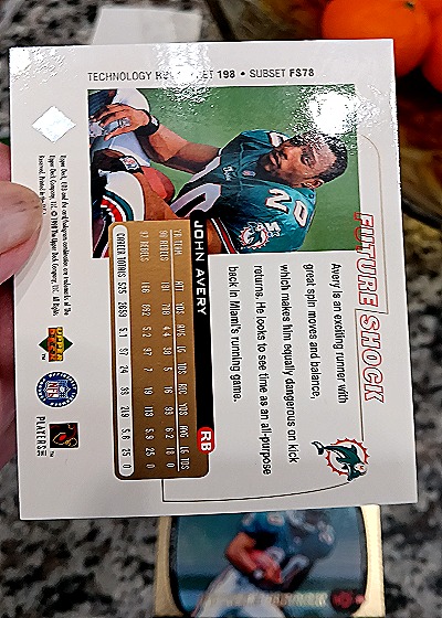 1998 Upper Deck Technology Rookie #198 John Avery — back