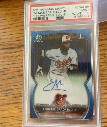 2023 Bowman Draft Chrome Prospect Autographs #CDA-EBR Enrique Bradfield Jr. — front